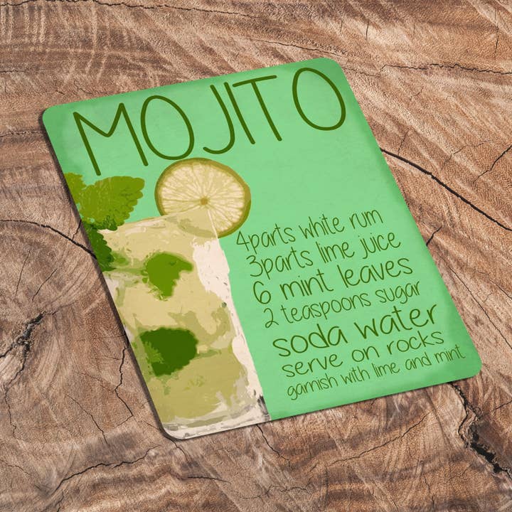 The British Metal Signs Company – wholesale Sign – Mojito Cocktail Drink - Metal Humour Wall Sign