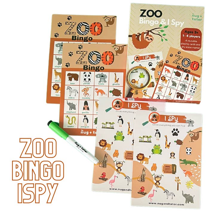 Zoo Bingo//J'espionne pour la vente par Nug + Tater