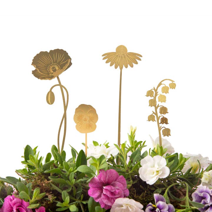 Another Studio - Wholesale Ornament - Brass Blooms Garden, gold home decor, metal flowers