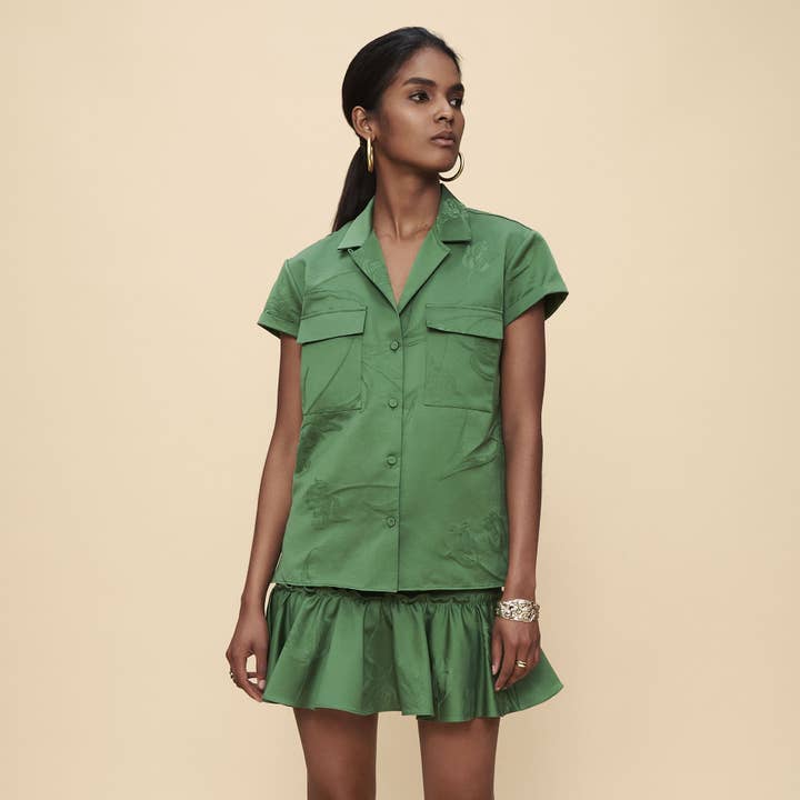 Top de acampamento do jacquard da tulipa do algodão por atacado de desde