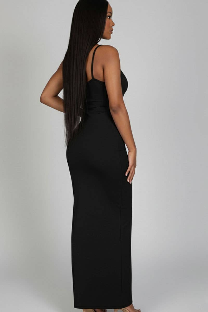 CAPELLA APPAREL - Wholesale Dress - Women's - Ribbed Mermaid Hem Cami Dress2