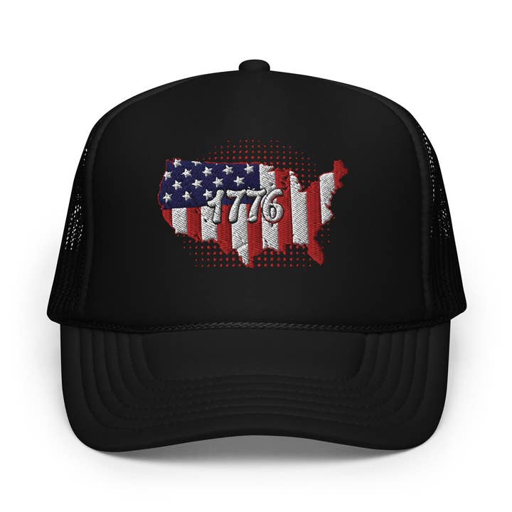 Boné trucker de espuma EUA 1776 por atacado de Mixed Texan Store