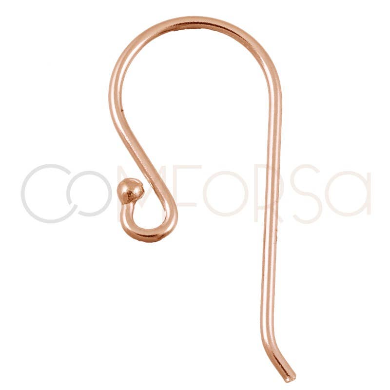 COM FORSA SL - Vendita all'ingrosso Attrezzature per lavoretti e fai da te - Amo da orecchino in argento sterling 925 placcato oro a forma di shepherd's hook 11x22 mm0
