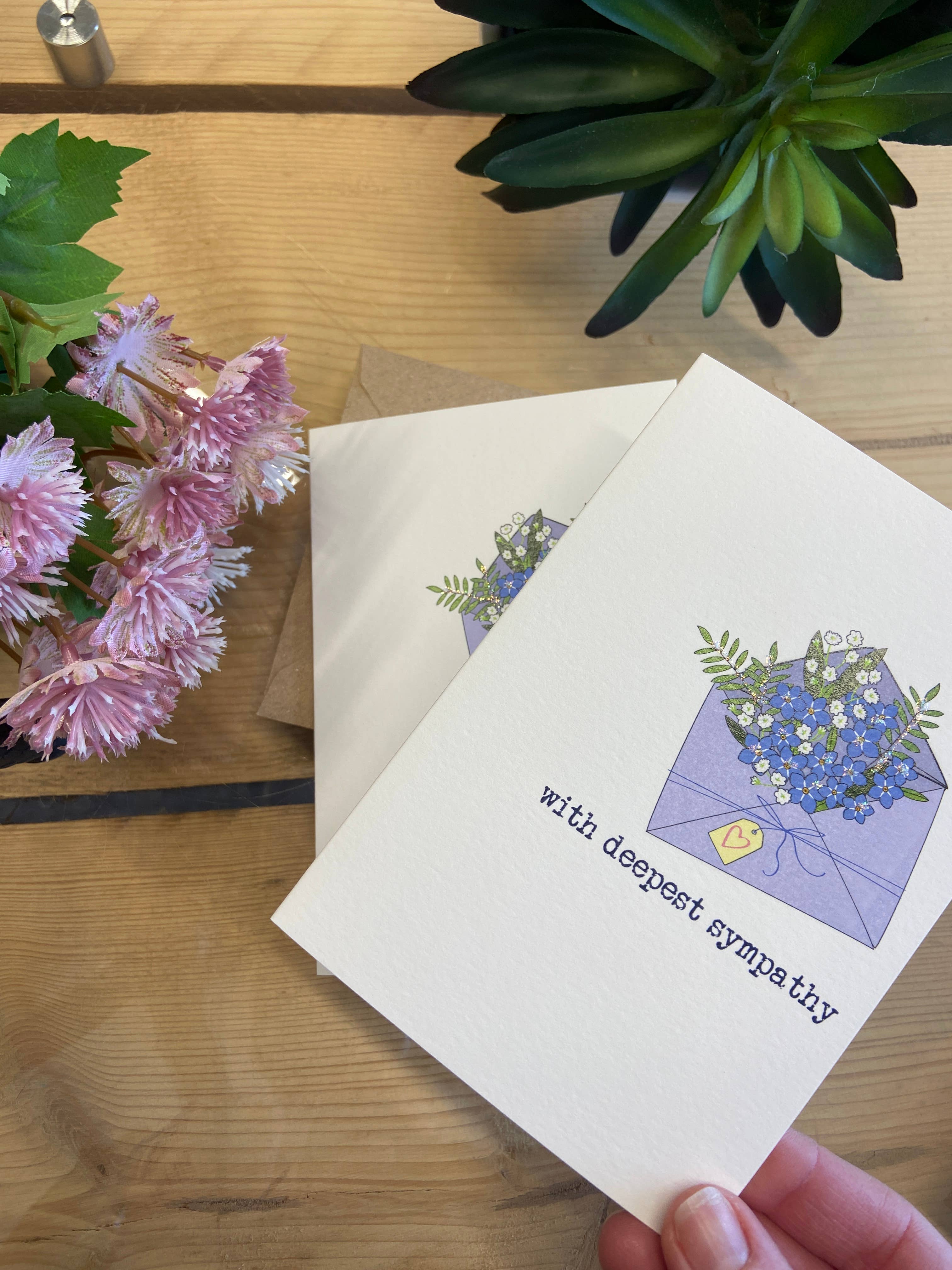 Dandelion Stationery - Wholesale Rouwkaart - Met oprechte deelneming - Wenskaart1