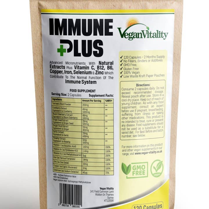 Immune Plus - Vitamins For Immune System for wholesale by Vegan Vitality