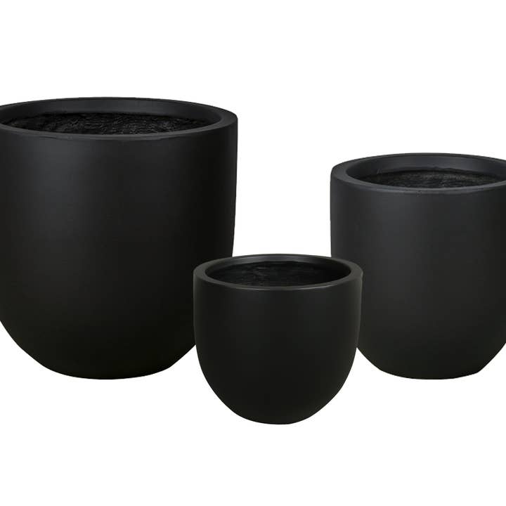 Replica Plants and Decor - Wholesale Plant Pot - Peyton Planter Collection-Black CN12230