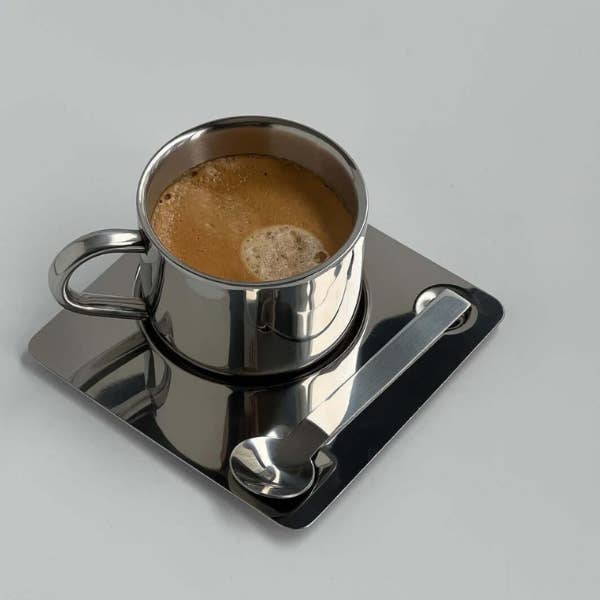 The Minimalist Home - Wholesale Coffee/Tea Cup - Chrome stainless steel cup set – Paris5