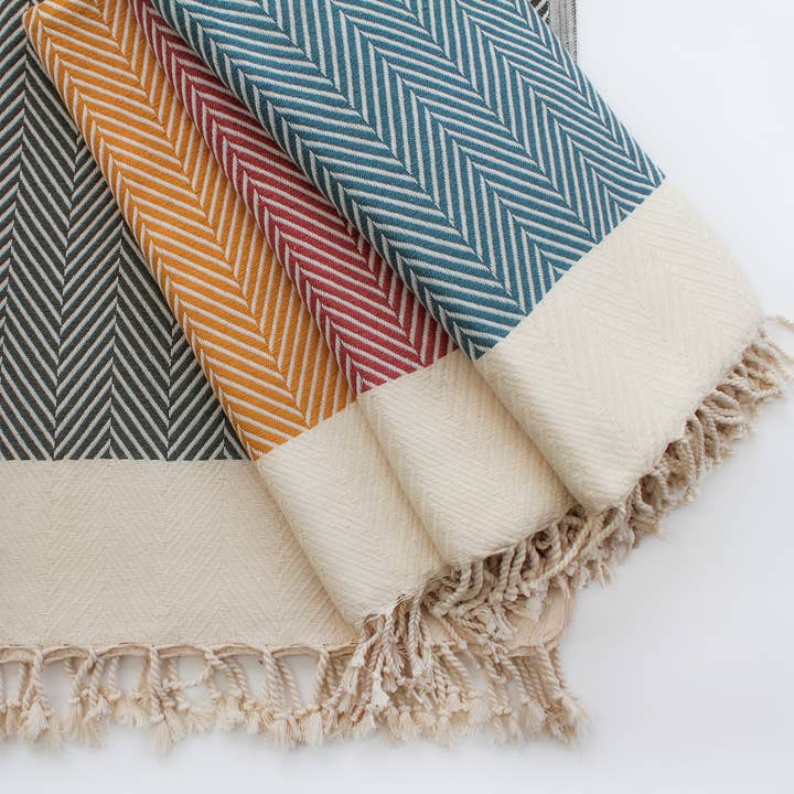 Handwoven Soft Cotton Throws - 10 Various Colour Options for wholesale by Living Roots