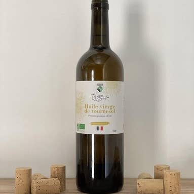 0.75l Bottle of Organic Virgin Sunflower Oil France*C/R for wholesale by Olival d'Ouro/Terre de sens