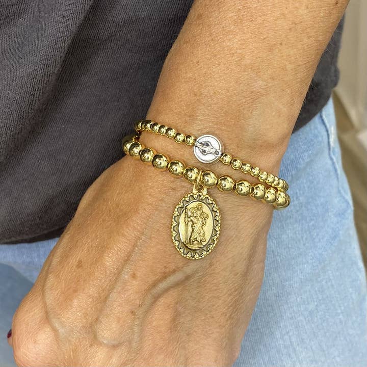 Love, Lisa - Wholesale Charm/Dangle Bracelet - Saint Christopher's Drivers Prayer Bracelet