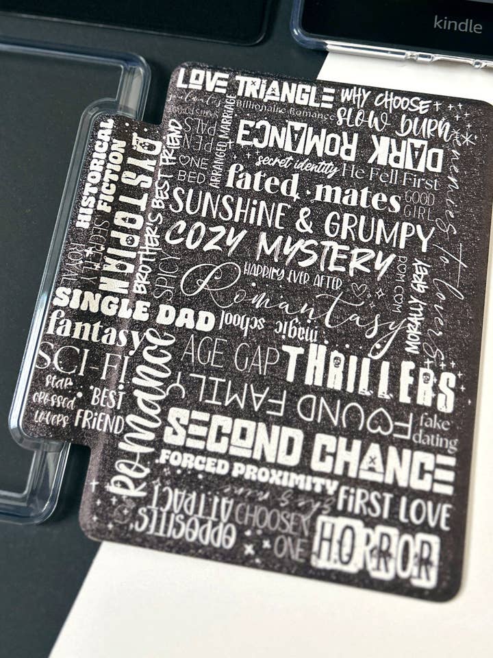 The Best of Both Kindle Case Cover with Clear Back and Cover Strap - Book Tropes - 10th + 11th Gen Paperwhite and Kindle Basic for wholesale by LemonLee