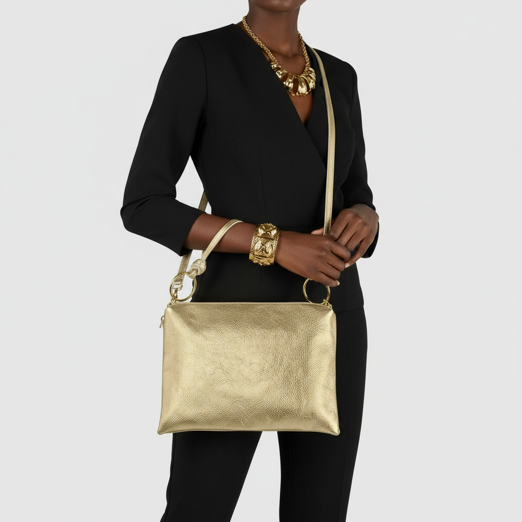 TAKEASY - Wholesale Shoulder Bag - Women's - Italian Genuine Metallic Calf Leather Shoulder Bag 17155126