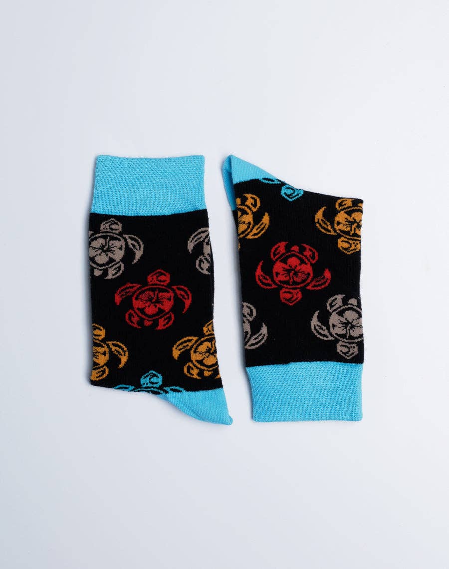 Just Fun Socks - Wholesale Socks - Kids - Kids Tribal Turtle Hawaii Crew Socks3
