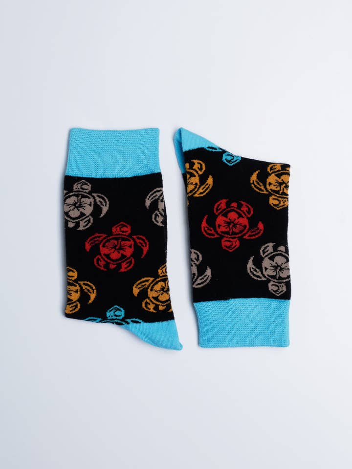 Just Fun Socks - Wholesale Socks - Kids - Kids Tribal Turtle Hawaii Crew Socks3