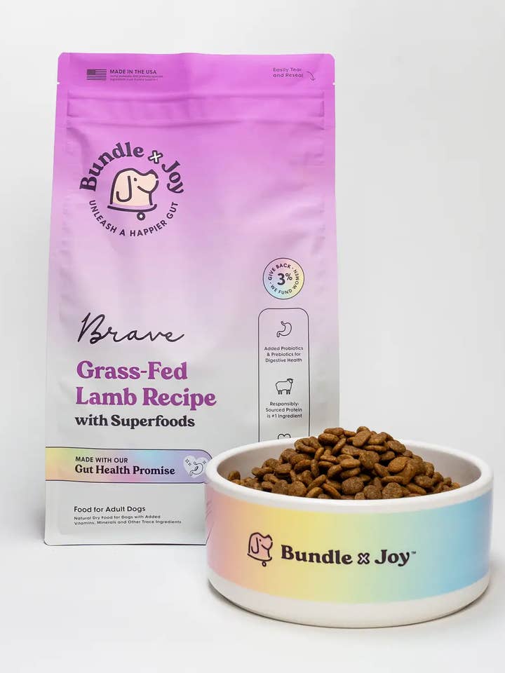 Brave Grass-Fed Lamb Dog Food (Poultry-Free) 12lb for wholesale by Bundle x Joy