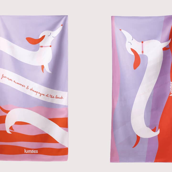 Schnelltrocknendes Mikrofaser-Handtuch (160×80 cm) - Dackel für den Großhandel von lumiies - high visibility