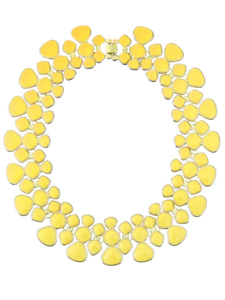Adel-halsketting met gele kraag voor wholesale door Eye Candy Los Angeles