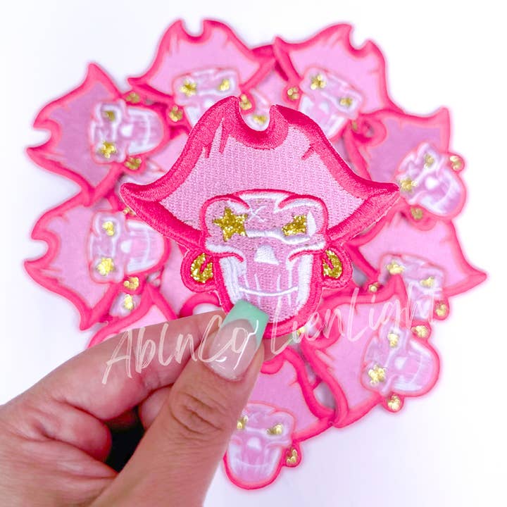 ABLNco - Wholesale Patch - preppy pink pirates mascot patch trucker hat patches iron on