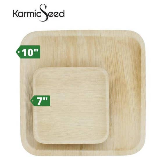 Vajilla - Juego de platos desechables (25,4 cm y 17,7 cm) para venta al por mayor de Karmic Seed