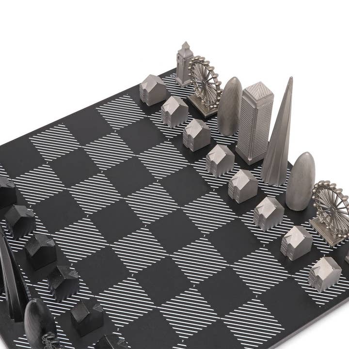 Skyline Chess - Wholesale Board Game - Stainless Steel London Edition - Skyline Chess Set