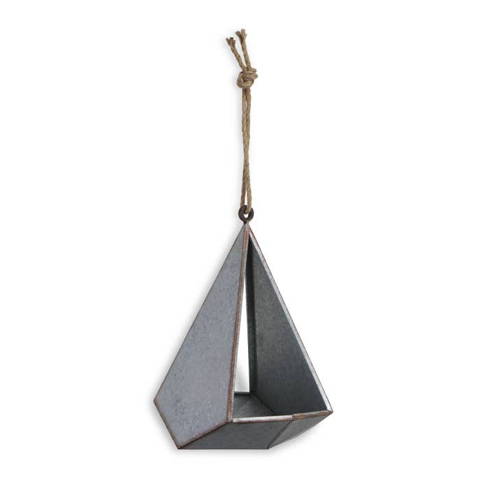Cheungs Home Decor - Wholesale Hanging Planter - Odal Geometric Hanging Galvanized Planter1