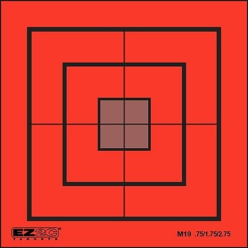 EZ2C Targets - Wholesale Sporting Accessories - 25 EZ2C Mini Shooting Targets Bright Fluorescent Self-Adhesive 3.5"x3.5" (25 count)15