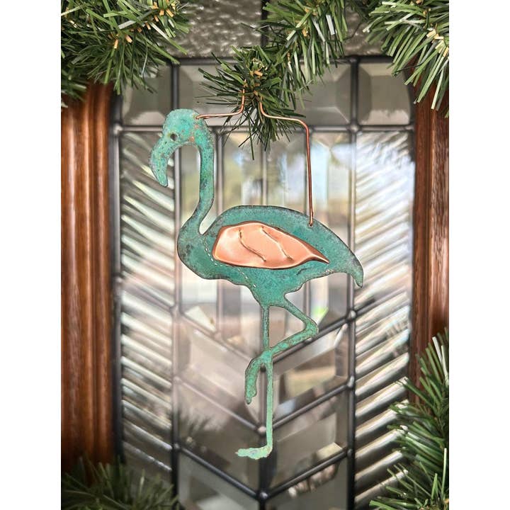 Dos Damas Designs - Wholesale Ornament - Flamingo Copper Christmas Ornament4