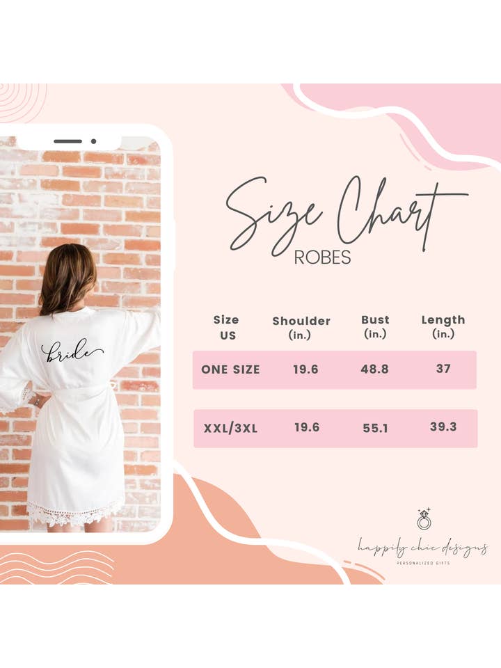 Happily chic Designs - Wholesale Robe - Women's - Bride Robe