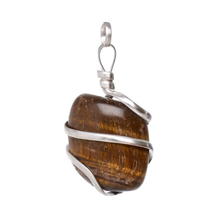 Vives de la Cortada S.L - Wholesale Individual charm/pendant - Tiger eye pendant with spiral (BP)1