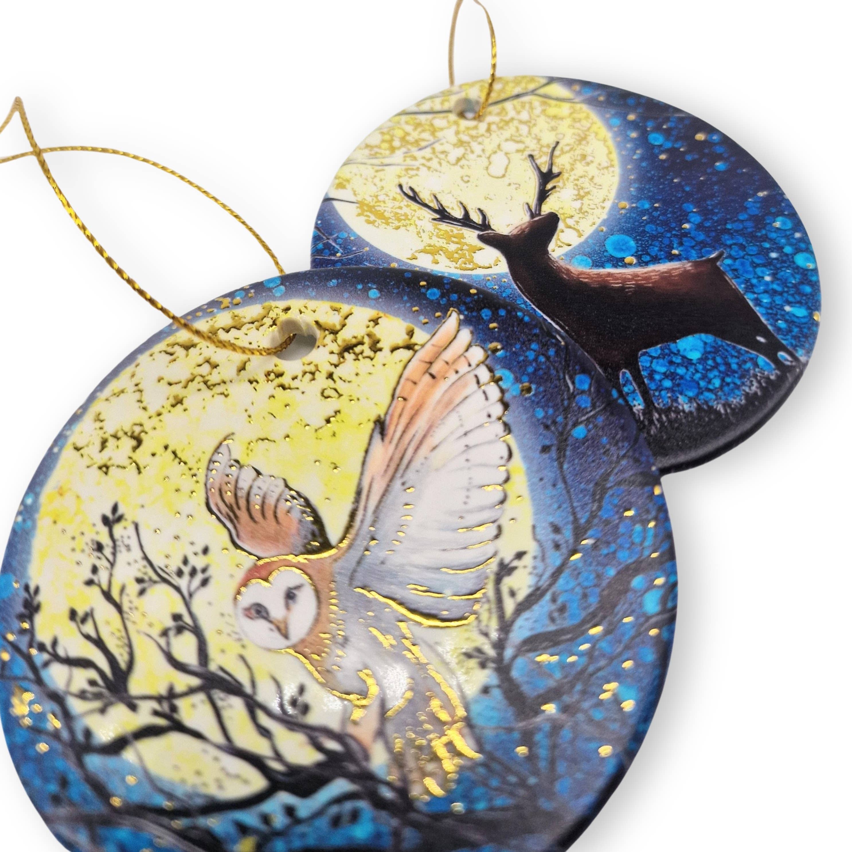 By Jo Crafts - Vente Objets de décoration - Décoration suspendue arbre hibou & cerf17