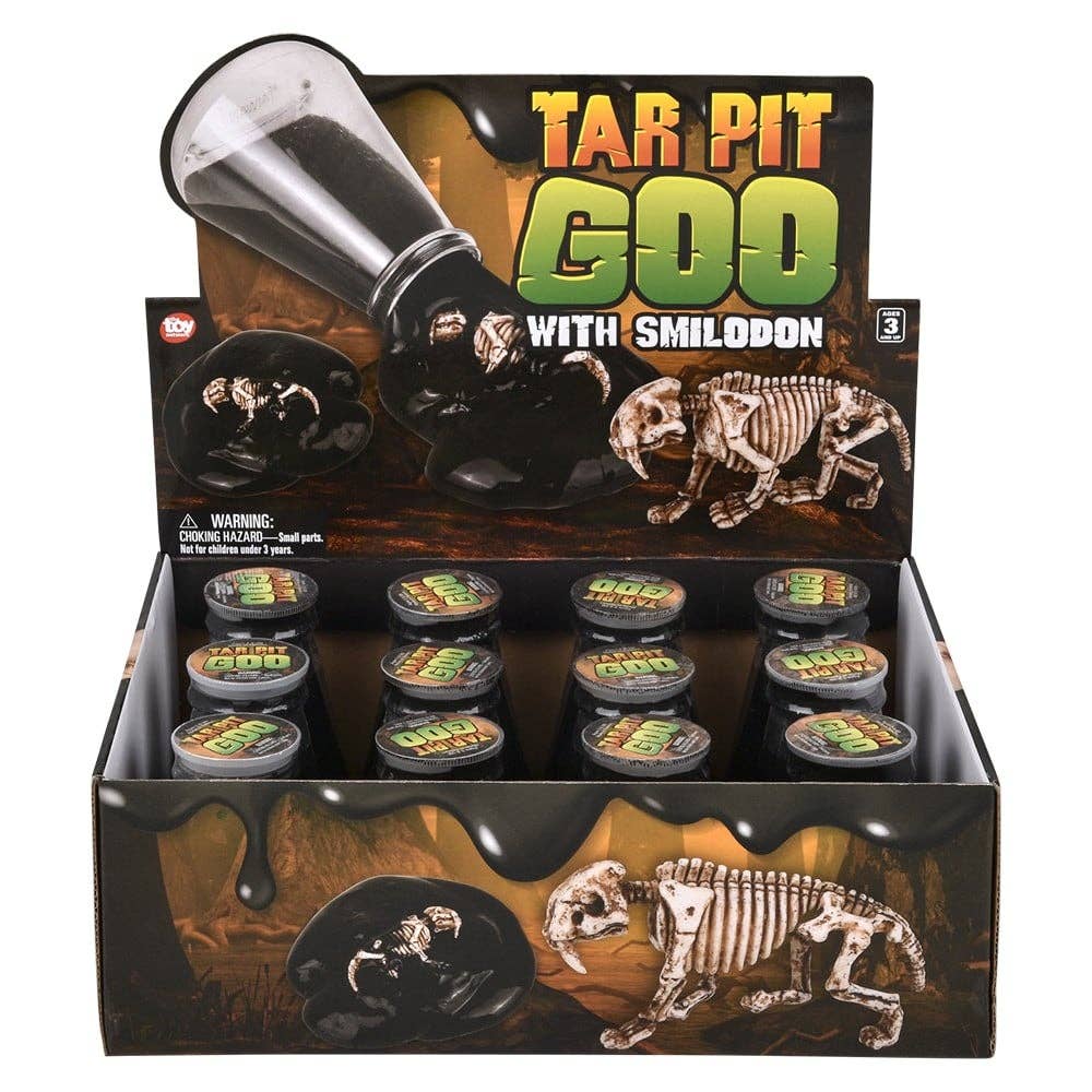 La Luna Bella - Toys – wholesale Putty/slime – Child – 3.25" Tar Pit Goo With Smilodon Fossil 12ct - LLB Toys5