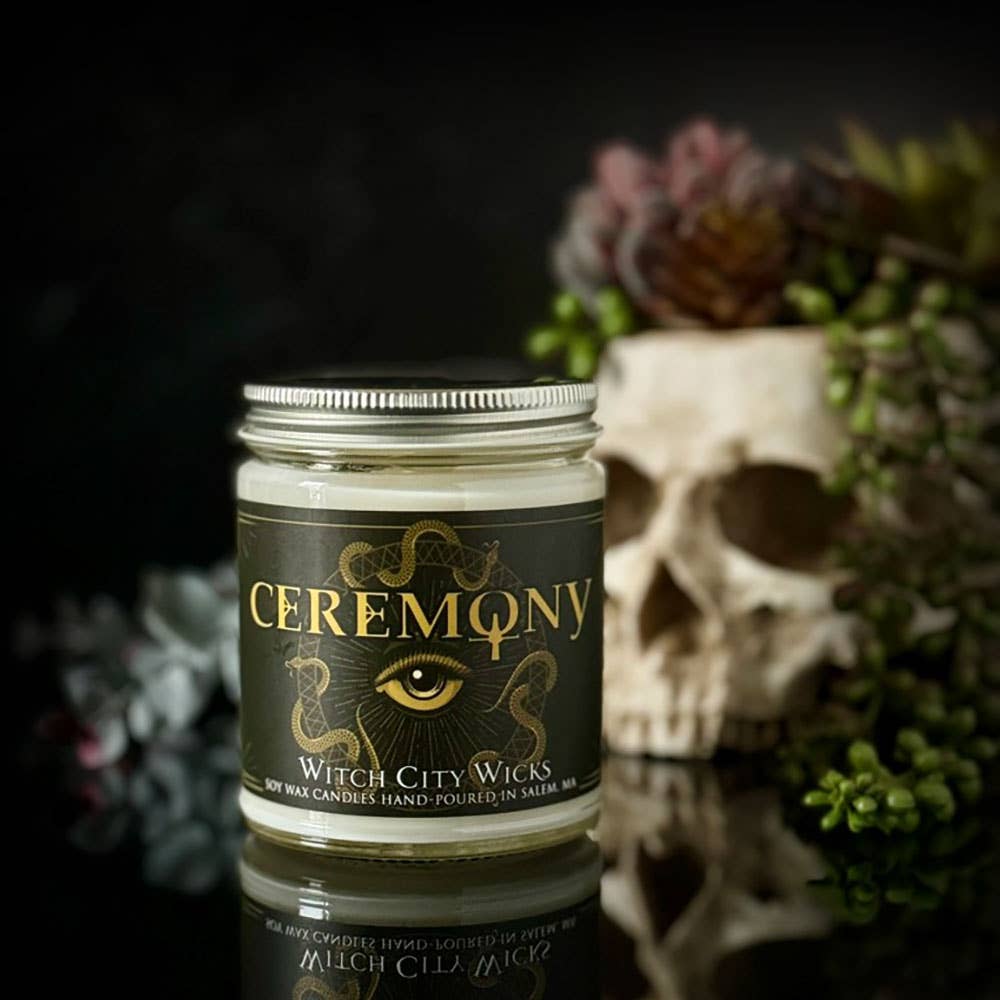 Witch City Wicks - Wholesale Jar/Filled Candle - Ceremony Candle - sandalwood, musk + amber1