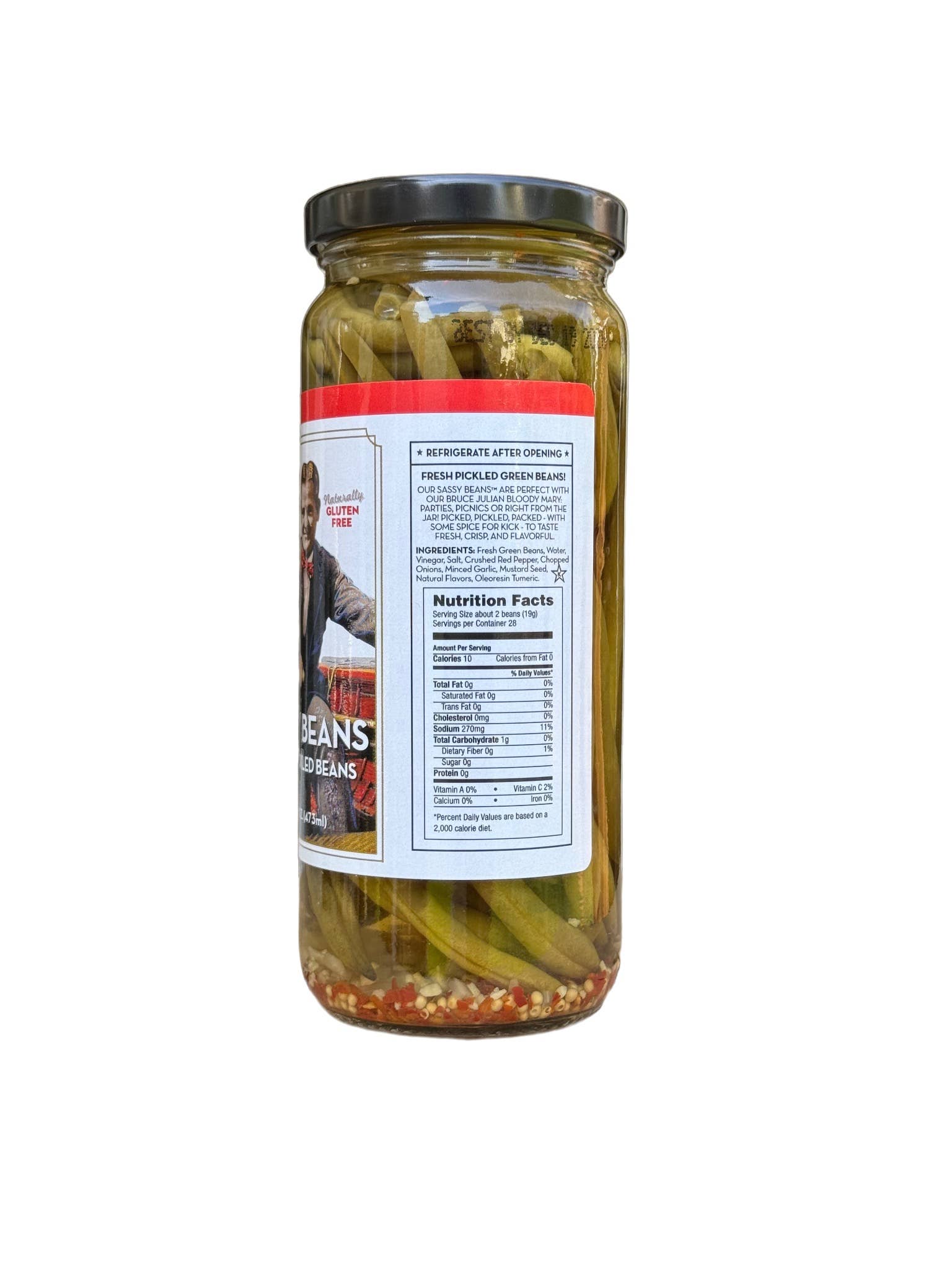Bruce Julian Heritage Foods - Wholesale Pickled Vegetables - Sassy Beans™ - 16 oz jar2