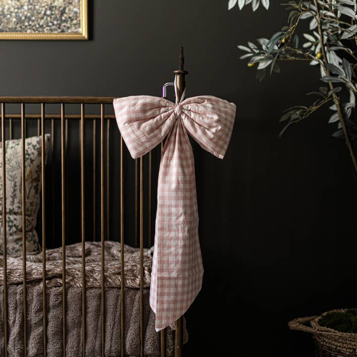 Luxe B Co - Wholesale Christmas decoration - Pink Gingham Fabric Bows1