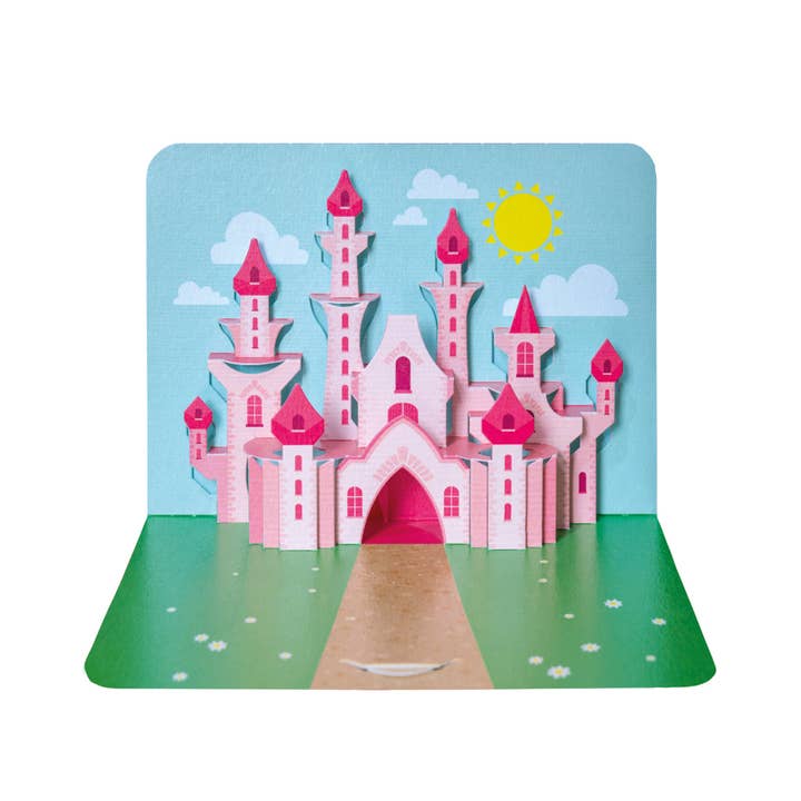 Fairy Castle 3D Pop Up Birthday Card for wholesale by The Art File