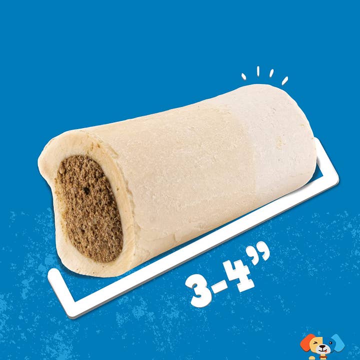 J&C PET SUPPLY LLC - Wholesale Pet treats – Dog - 3-4 Inch Stuffed Bone Filled With Peanut Butter1