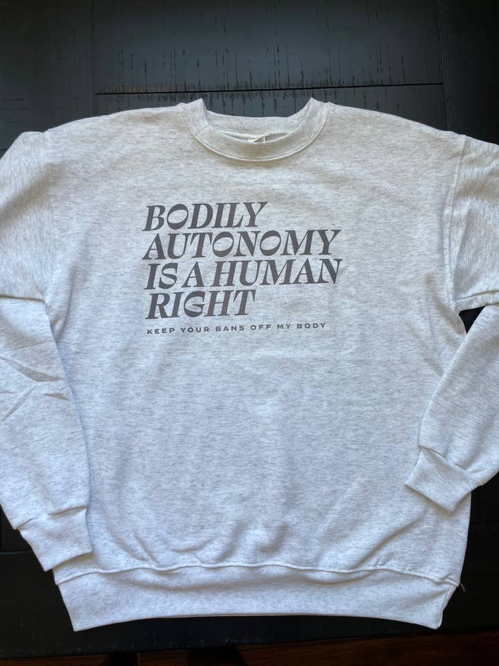Human Right crewneck for wholesale by Clara Nova