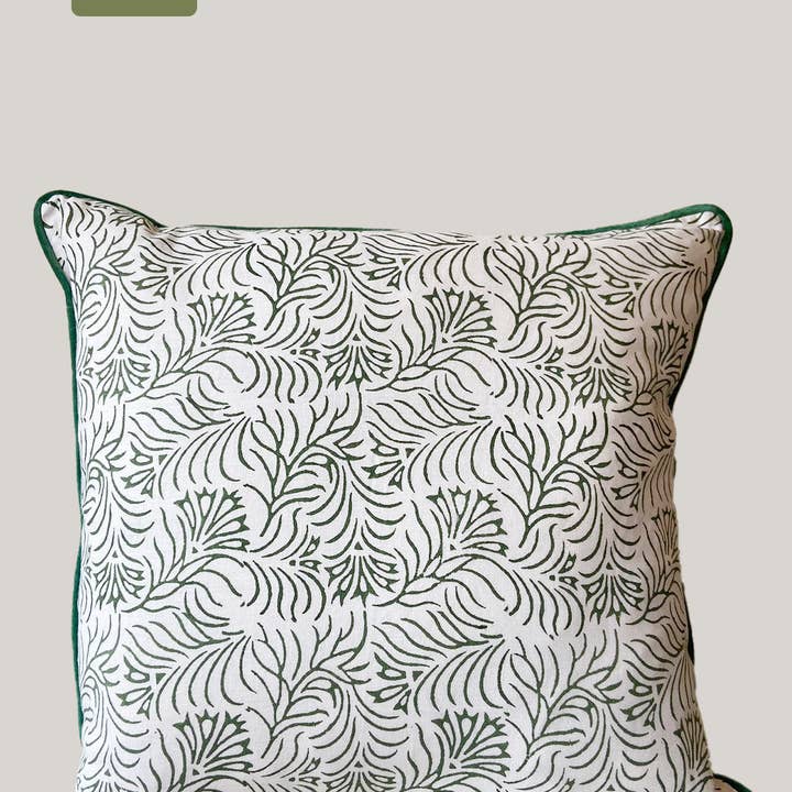House of Roya Ltd - Wholesale Throw Pillow Cover - Zeenat Dual Pattern Linen Cushion Cover11