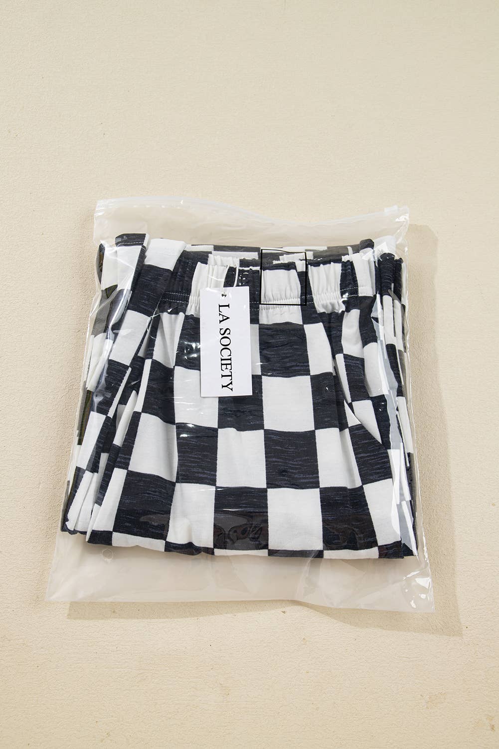 LA Society - Vente Pantalon – femme - Pantalon large taille haute à carreaux LA SOCIETY13