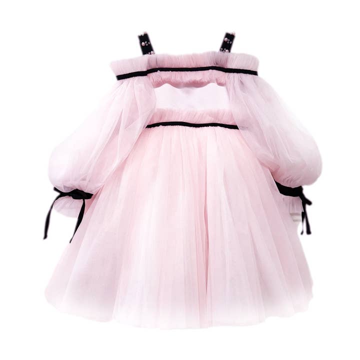 Coco-Pink Tulle Dress for wholesale by Petite Maison Kids
