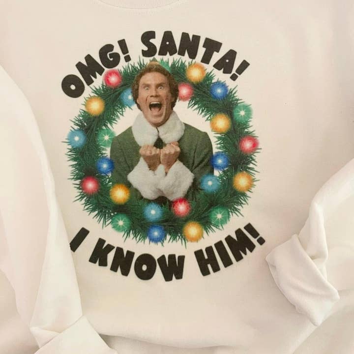 Sweatshirt "Santa je le connais" taille adulte/jeune pour la vente par StricklandDesignCo