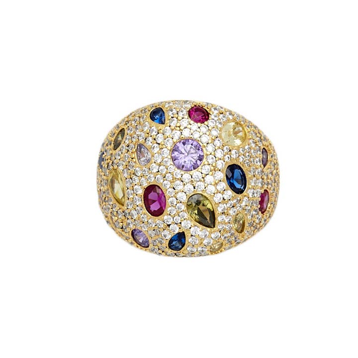 Kosa Jewels - Wholesale Multi-Stone Ring - Alexandra Colorful Rhinestone Ring8