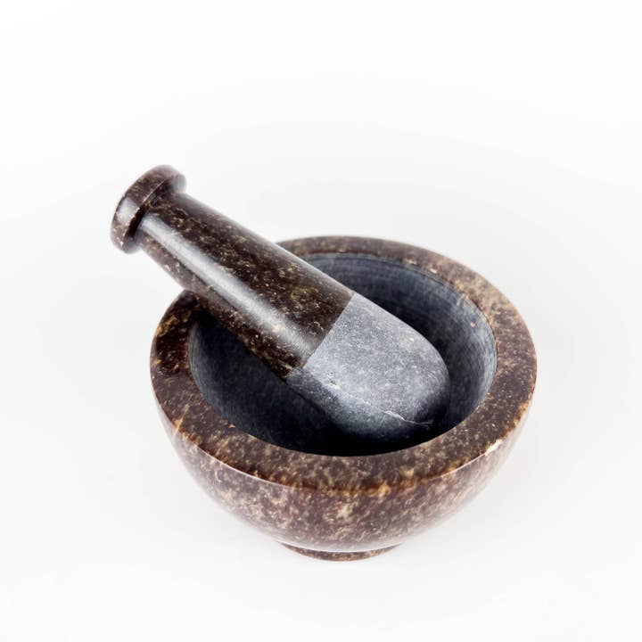 GREENROOTS USA LLC - Wholesale Mortar & pestle - Soap Stone Mortar & Pestle 4"D,3"H11