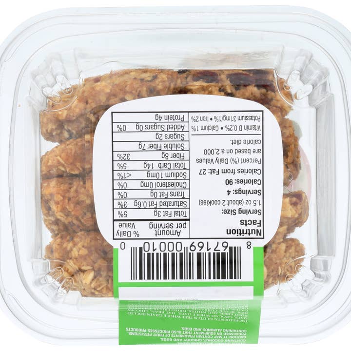 Everyday Supply Co - Wholesale Cookie - ALYSSAS COOKIE OATMEAL LOW CAL - Case of 201