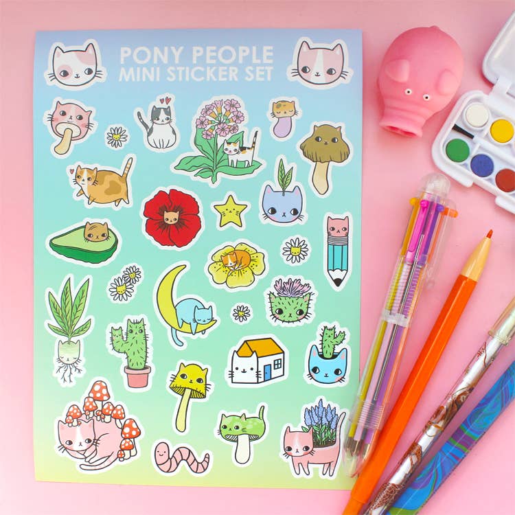 PONY PEOPLE - Wholesale Sticker - 
Kitty Party Mini Sticker Set2