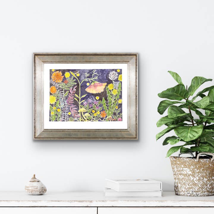 Midnight Magic - Watercolor Art Print for wholesale by Moonbug