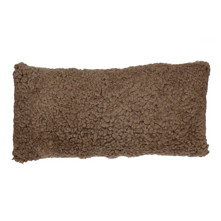 Fibre by Auskin USA - Wholesale Throw/Decorative Pillow - Shorn Curly Sheepskin Pillow Lumbar5
