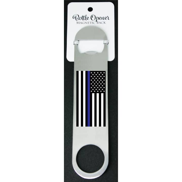 Police Memorial Flag Bottle Opener for wholesale by The Wine Steward LLC