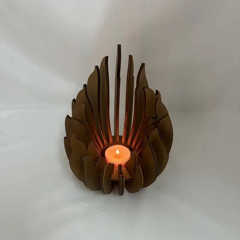 Huis Van Merken – wholesale Ljushållare – Rustik träljusstake mittpunkt - Dekor i vintagestil3