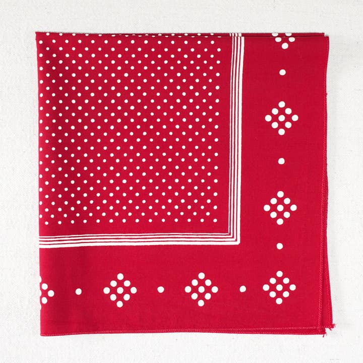 Abracadana - Wholesale Bandana - Women's - Red Polka Dot Bandana